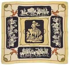 A variation of the Hermès scarf `Plaques à sabler` first edited in 1956 by 