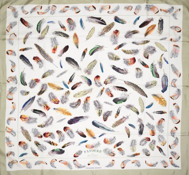 Plumes white - Hermès Scarf Details | Scarf Sage