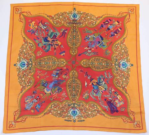 A variation of the Hermès scarf `Poésie persane ` first edited in 1970 by `Julie Abadie`