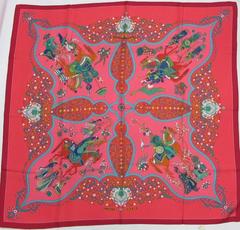 A variation of the Hermès scarf `Poésie persane ` first edited in 1970 by `Julie Abadie`