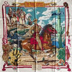 A variation of the Hermès scarf `The pony express ` first edited in 1993 by `Kermit Oliver`