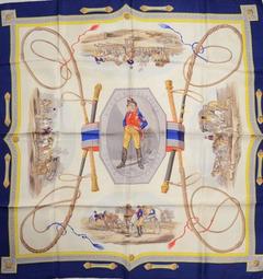 A variation of the Hermès scarf `Poste aux lettres` first edited in 1957 by `Hugo Grygkar`