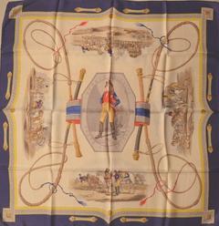 A variation of the Hermès scarf `Poste aux lettres` first edited in 1957 by `Hugo Grygkar`