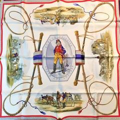 A variation of the Hermès scarf `Poste aux lettres` first edited in 1957 by `Hugo Grygkar`