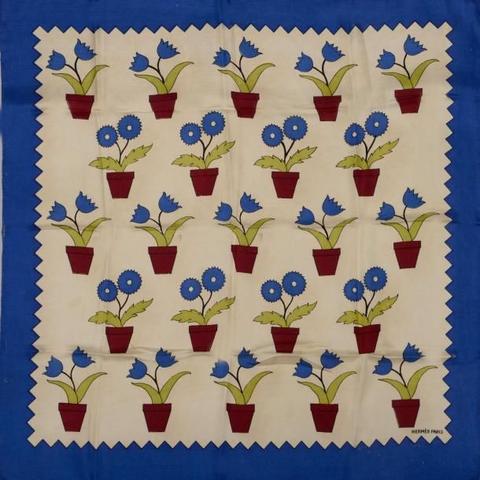 A variation of the Hermès scarf `Pots de fleurs` first edited in 1939 by `Charles Pittner`