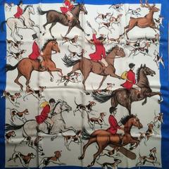 A variation of the Hermès scarf `Poursuite` first edited in 1958 by `Jean-Louis Clerc`