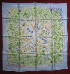 A variation of the Hermès scarf `La prairie` first edited in 1994 by `Antoine De Jacquelot`