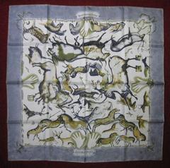A variation of the Hermès scarf `Premières mains ` first edited in 2002 by `Zoè Pauwels`