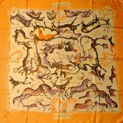 A variation of the Hermès scarf `Premières mains ` first edited in 2002 by `Zoè Pauwels`