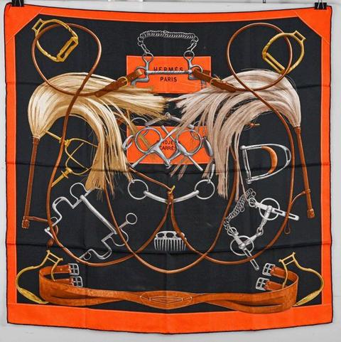 A variation of the Hermès scarf `Projets carrés` first edited in 2007 by `Henri d'Origny`