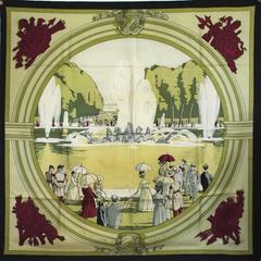 A variation of the Hermès scarf `Promenade à versailles ` first edited in 1953 by `Hugo Grygkar`