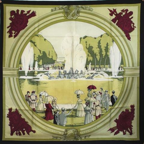 A variation of the Hermès scarf `Promenade à versailles ` first edited in 1953 by `Hugo Grygkar`