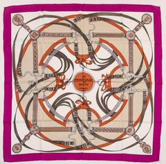 A variation of the Hermès scarf `La promenade du matin ` first edited in 2015 by `Henri d'Origny`