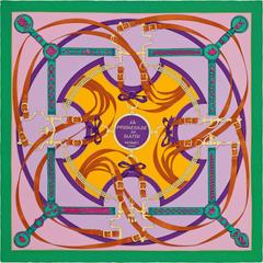 A variation of the Hermès scarf `La promenade du matin` first edited in 2015 by `Henri d'Origny`