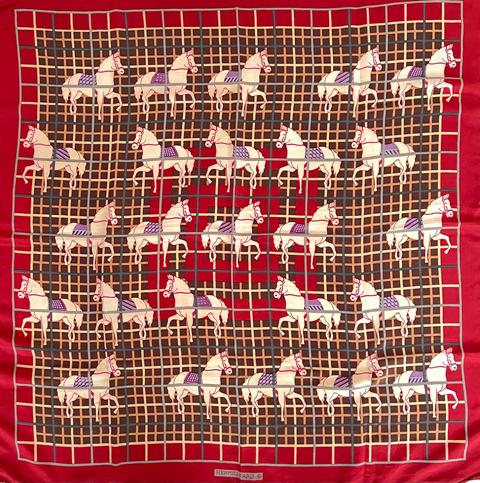 A variation of the Hermès scarf `Promenade viennoise` first edited in 1949 by 