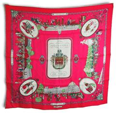 Hermès Promenade de Paris scarf in pink by Philippe Ledoux, 1962