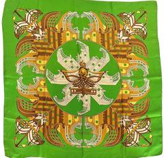 A variation of the Hermès scarf `Proues` first edited in 1973 by `Philippe Ledoux`