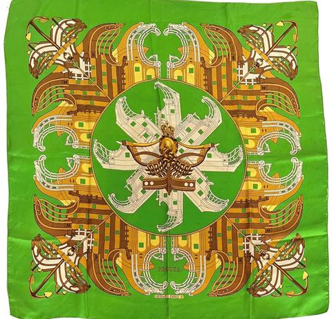 A variation of the Hermès scarf `Proues` first edited in 1973 by `Philippe Ledoux`