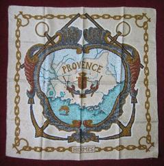 A variation of the Hermès scarf `Provence ` first edited in 1958 by `Hugo Grygkar`