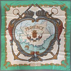 A variation of the Hermès scarf `Provence ` first edited in 1958 by `Hugo Grygkar`