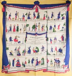 A variation of the Hermès scarf `Les proverbes sont la sagesse des nations ` first edited in 1947 by `Hugo Grygkar`