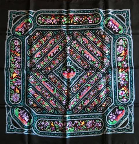 A variation of the Hermès scarf `Qalamdan` first edited in 1990 by `Catherine Baschet`