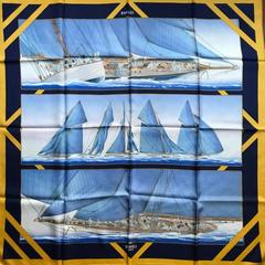 A variation of the Hermès scarf `Rafales ` first edited in 1988 by `Yannick Manier`