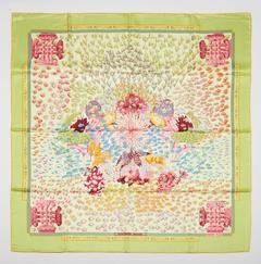 A variation of the Hermès scarf `Rencontre océane` first edited in 2001 by `Annie Faivre`