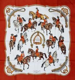 A variation of the Hermès scarf `Reprise` first edited in 1970 by `Philippe Ledoux`