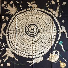 A variation of the Hermès scarf `Rêves de corail  ` first edited in 2011 by `Annie Faivre`