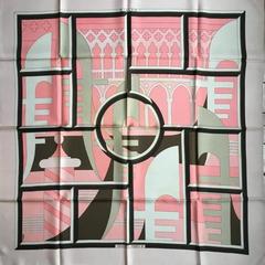 A variation of the Hermès scarf `Rialto` first edited in 1973 by `Pierre Péron`
