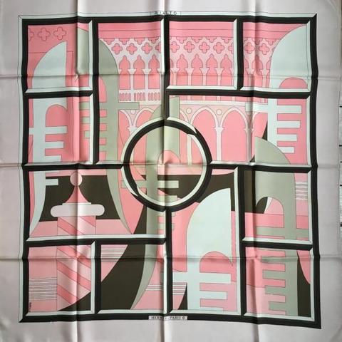 A variation of the Hermès scarf `Rialto` first edited in 1973 by `Pierre Péron`