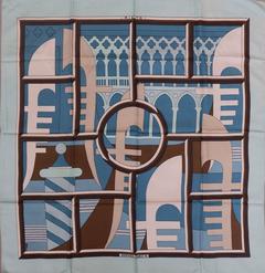 A variation of the Hermès scarf `Rialto` first edited in 1973 by `Pierre Péron`