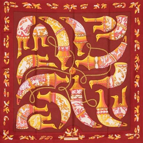 A variation of the Hermès scarf `Ritote ` first edited in 1978 by `Karin Swildens`