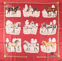 A variation of the Hermès scarf `Les robes ` first edited in 1968 by `Philippe Ledoux`