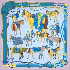 A variation of the Hermès scarf `Ronds de marche` first edited in 2017 by `Hubert de Watrigant`