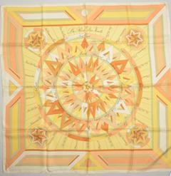 A variation of the Hermès scarf `Rose des vents ` first edited in 1984 by `Joachim Metz`