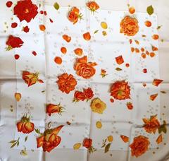 A variation of the Hermès scarf `La rosée ` first edited in 1960 by `Anne Gavarni`