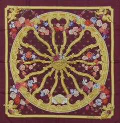 A variation of the Hermès scarf `Roue arrière du carosse impérial de la cour de vienne ` first edited in 1983 by `Christiane Vauzelles`