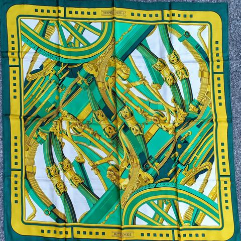 A variation of the Hermès scarf `Rythmes` first edited in 1973 by `Caty Latham`
