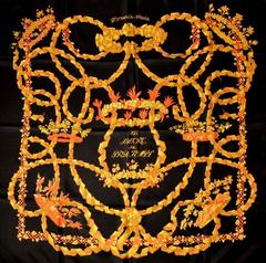 A variation of the Hermès scarf `Le sacre du printemps ` first edited in 1986 by `Henri d'Origny`