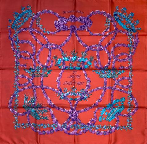 A variation of the Hermès scarf `Le sacre du printemps ` first edited in 1986 by `Henri d'Origny`