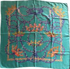 A variation of the Hermès scarf `Le sacre du printemps` first edited in 1986 by `Henri d'Origny`