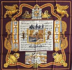 A variation of the Hermès scarf `Salzburg ` first edited in 1996 by `Loïc Dubigeon`
