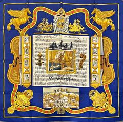 A variation of the Hermès scarf `Salzburg ` first edited in 1996 by `Loïc Dubigeon`