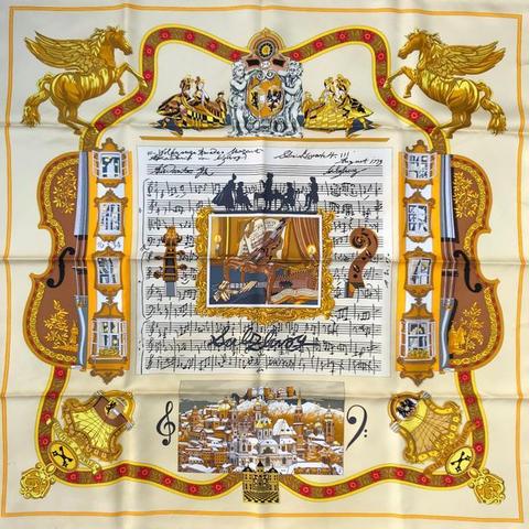 A variation of the Hermès scarf `Salzburg ` first edited in 1996 by `Loïc Dubigeon`