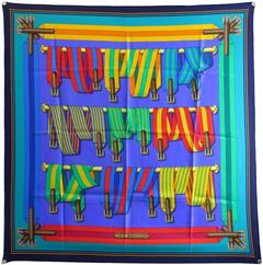 A variation of the Hermès scarf `Sangles` first edited in 1985 by `Joachim Metz`