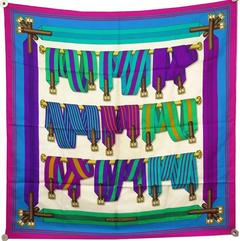 A variation of the Hermès scarf `Sangles` first edited in 1985 by `Joachim Metz`
