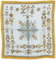 Hermès Schéhérazade scarf in yellow by Henri d'Origny, 1985