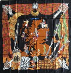 A variation of the Hermès scarf `Scotland` first edited in 1963 by `Philippe Ledoux`